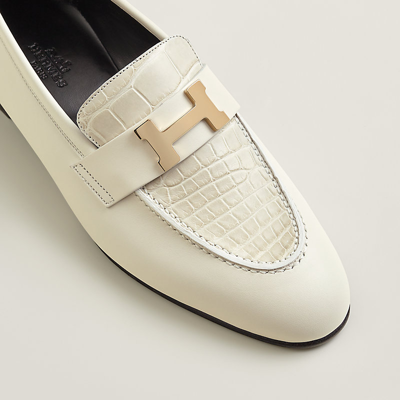 【HERMES】 Paris loafer パリ ローファー 白 × シルバー金具 Paris loafer | Hermès Canada